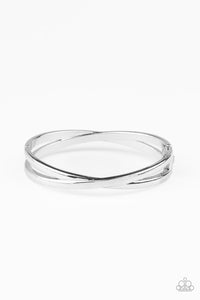 Paparazzi ~  Crossing Over ~ Silver Bracelet