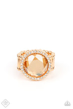 Load image into Gallery viewer, Paparazzi ~ Crown Culture ~ Gold Ring  with Stretchy Band (Fashion Fix Exclusive)