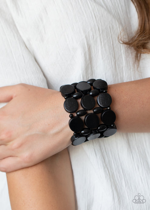Paparazzi ~ Cruising Coronado ~ Black Wooden Bead Bracelet
