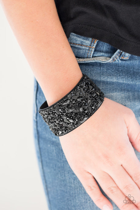Paparazzi ~ Crush Rush ~ Black Urban Bracelet