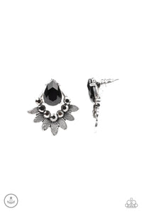 Paparazzi ~ Crystal Canopy ~ Black Double-Sided Post Earrings