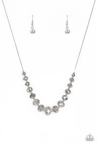 Paparazzi ~ Crystal Carriages ~ Silver Necklace Set