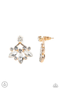 Paparazzi ~ Crystal Constellations ~ Gold Double-Sided Post Earrings