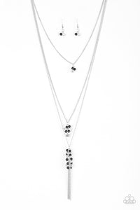 Paparazzi ~ Crystal Cruiser ~ Black Necklace Set