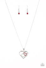 Load image into Gallery viewer, Paparazzi ~ Cupid Charm ~ Red Heart Pendant Necklace Set