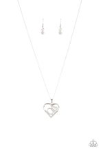 Load image into Gallery viewer, Paparazzi ~ Cupid Charm ~ White  Heart Pendant Necklace Set