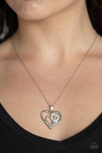 Load image into Gallery viewer, Paparazzi ~ Cupid Charm ~ White  Heart Pendant Necklace Set