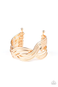 Paparazzi ~ Curvaceous Curves ~ Gold Cuff Bracelet
