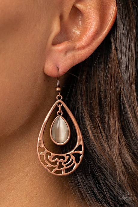 Paparazzi ~ DEW You Feel Me? ~ Copper Earrings