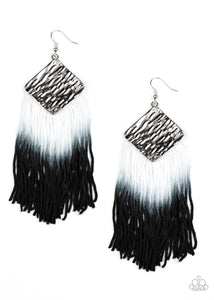 Paparazzi ~ DIP The Scales ~ Black Earrings