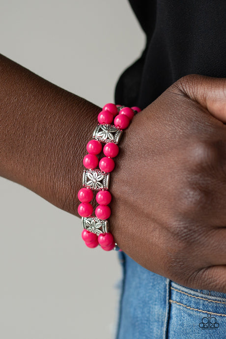 Paparazzi ~ Daisy Debutante ~ Pink Bracelet