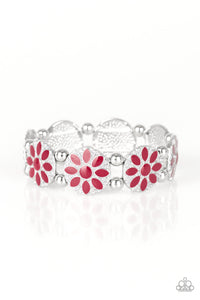 Paparazzi ~ Dancing Dahlias ~ Red Bracelet