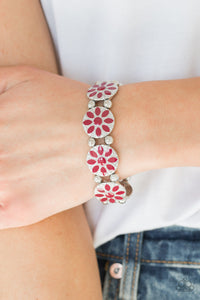 Paparazzi ~ Dancing Dahlias ~ Red Bracelet