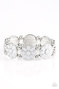 Paparazzi ~ Dancing Dahlias ~ Silver Bracelet