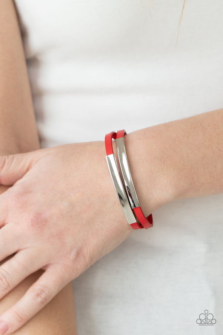 Paparazzi ~ Dangerously Divine ~ Red Magnetic Bracelet