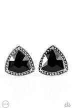 Load image into Gallery viewer, Paparazzi ~ Daringly Duchess ~ Black Clip-On Earrings