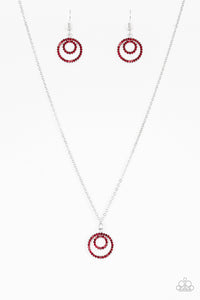 Paparazzi ~ Dashingly Dapper ~ Red Necklace Set