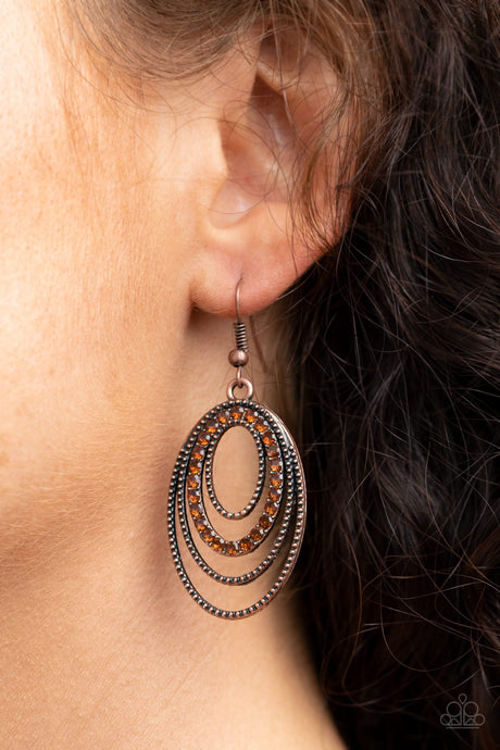 Paparazzi ~ Date Night Diva ~ Copper Earrings