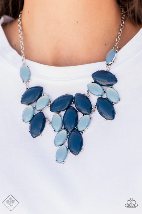 Paparazzi ~ Date Night Nouveau ~ Blue Necklace & Bracelet Set (Fashion fix Exclusive)