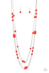 Paparazzi ~ Day Trip Delights ~ Red Necklace Set
