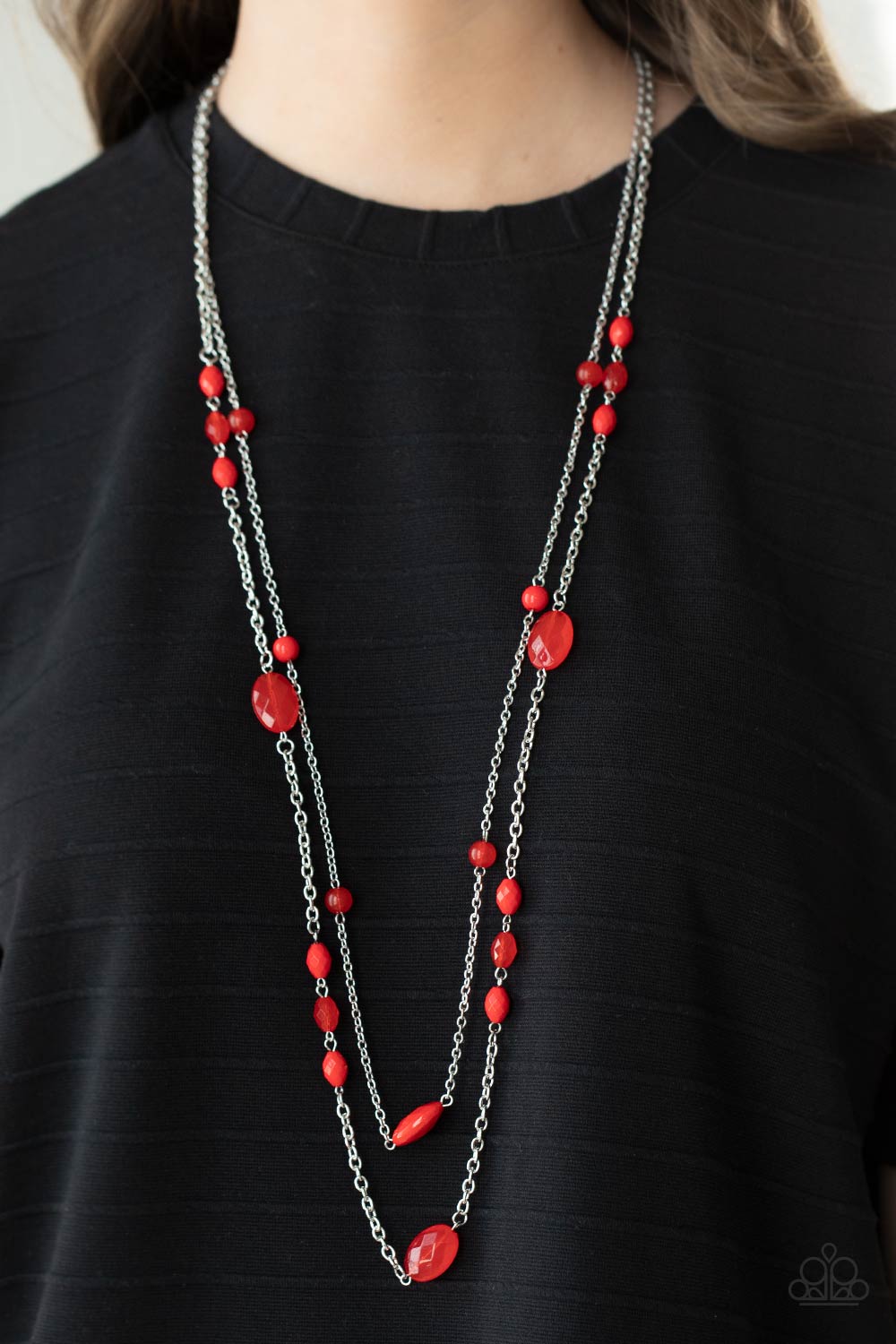 Paparazzi ~ Day Trip Delights ~ Red Necklace Set