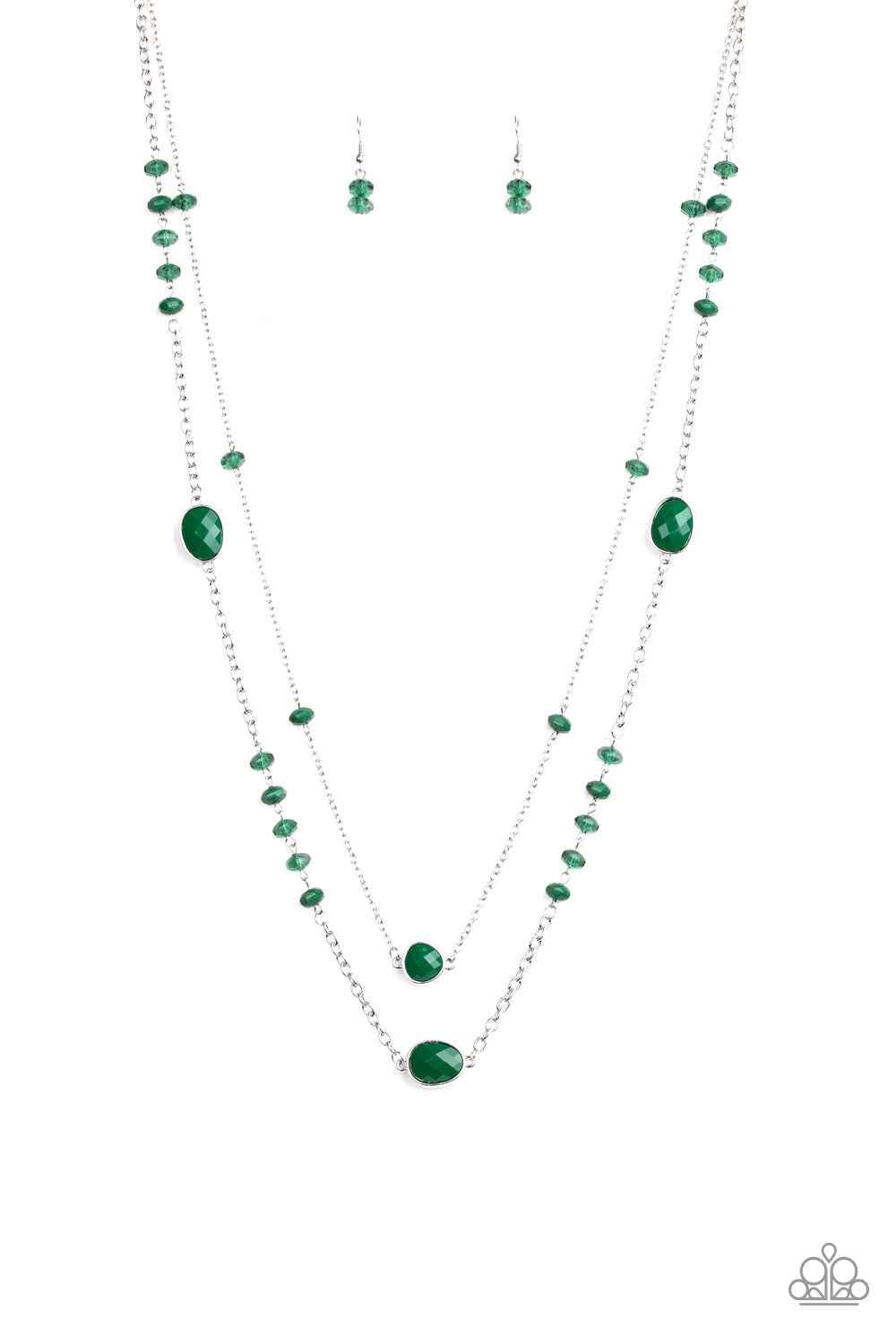Paparazzi ~ Dazzle The Crowd ~ Green Necklace Set