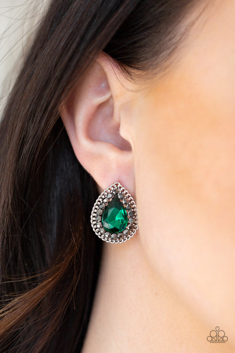 Paparazzi ~ Debutante Debut ~ Green Post Earrings
