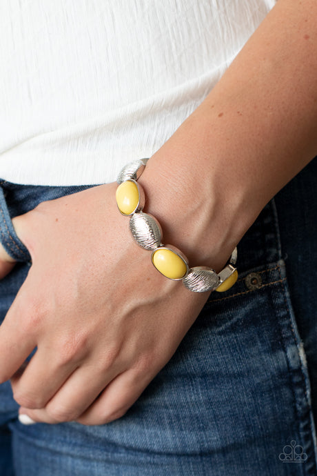 Paparazzi ~ Decadently Dewy ~ Yellow Bracelet