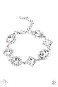 Paparazzi ~ Diamond of the Season ~ White Necklace & Bracelet Set (Fashion Fix Exclusive)