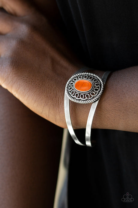 Paparazzi ~ Deep In The TUMBLEWEEDS ~ Orange Cuff Bracelet