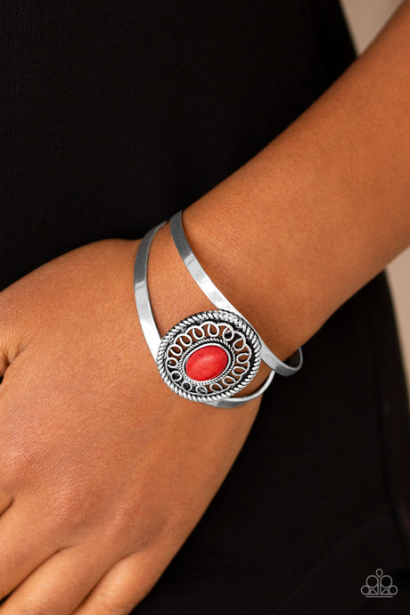 Paparazzi ~ Deep In The TUMBLEWEEDS ~ Red Cuff Bracelet
