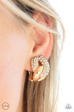 Load image into Gallery viewer, Paparazzi - Definitely Date Night - Gold Clip On Earrings - Klassy Jewelz Boutique