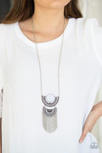 Load image into Gallery viewer, Paparazzi - Desert Diviner - Silver Bead Crescent Pendant Necklace - Klassy Jewelz Boutique