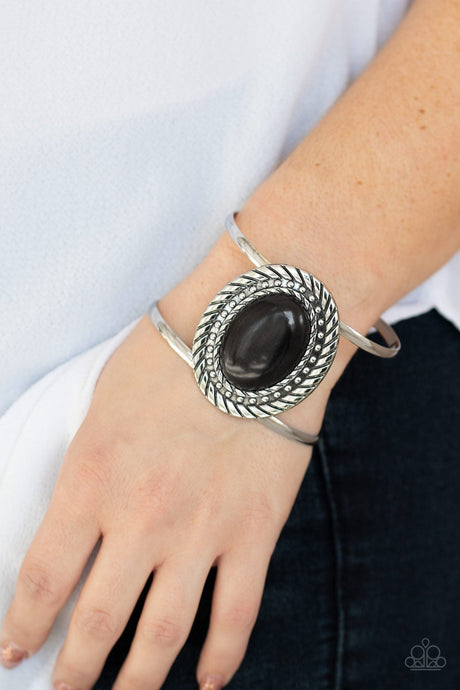 Paparazzi ~ Desert Aura ~ Black Cuff Bracelet