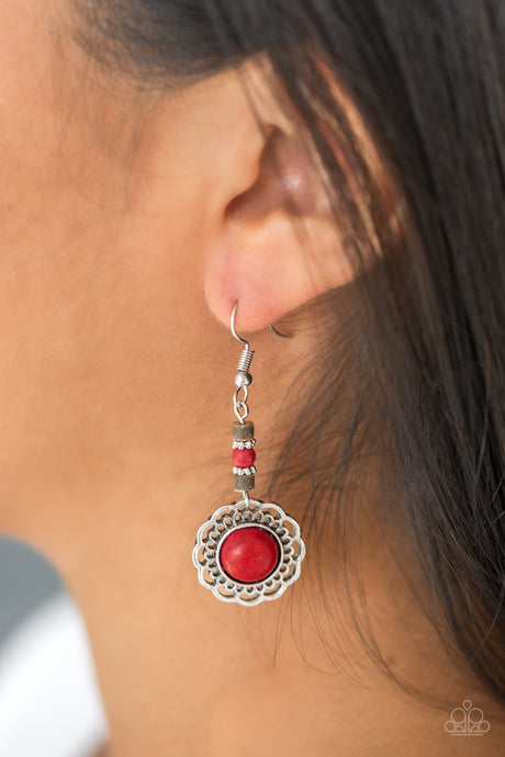 Paparazzi ~ Desert Bliss ~ Red Earrings