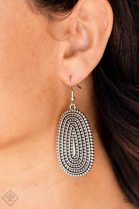 Paparazzi ~ Desert Climate ~ Silver Earrings (Fashion Fix Exclusive)
