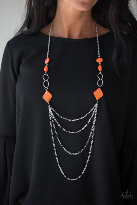 Paparazzi ~ Desert Dawn ~ Orange Necklace Set