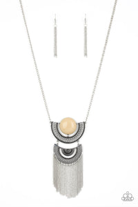 Paparazzi ~ Desert Diviner ~ Brown Crescent Pendant Necklace Set