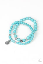 Load image into Gallery viewer, Paparazzi ~ Desert Dove ~ Blue Turquoise Bracelets