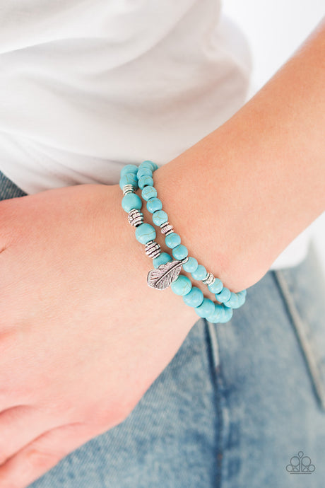 Paparazzi ~ Desert Dove ~ Blue Turquoise Bracelets