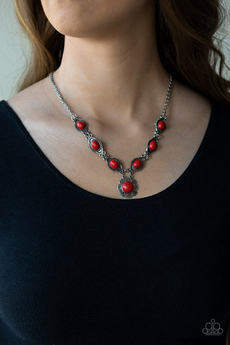 Paparazzi ~ Desert Dreamin ~ Red Necklace Set