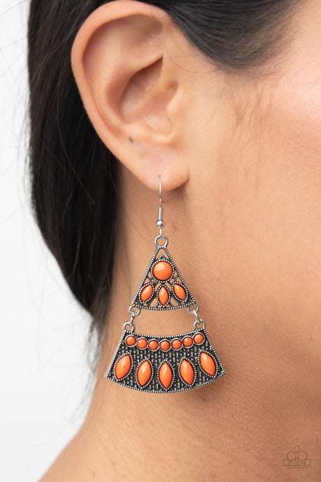 Paparazzi ~ Desert Fiesta ~ Orange Earrings