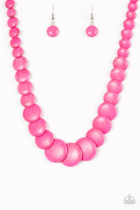 Paparazzi ~ Desert Flats ~ Pink Necklace Set