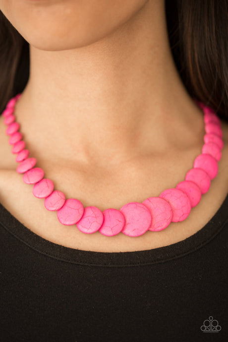 Paparazzi ~ Desert Flats ~ Pink Necklace Set