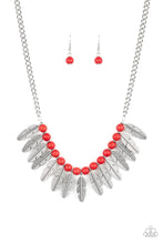 Load image into Gallery viewer, Paparazzi ~ Desert Plumes ~ Red Necklace Set