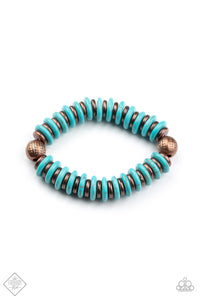 Paparazzi ~ Desert Revival ~ Turquoise Blue and Copper Necklace and Bracelet Set (Fashion Fix Exclusive)