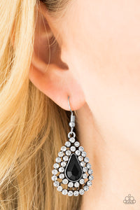 Paparazzi ~ Diamond Dazzle ~ Black Earrings
