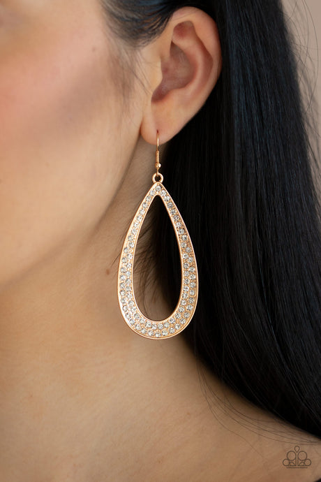 Paparazzi ~ Diamond Distraction ~ Gold Earrings