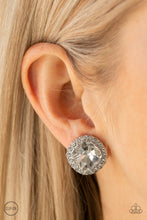 Load image into Gallery viewer, Paparazzi ~ Diamond Duchess ~ White Clip-On Earrings - Klassy Jewelz Boutique