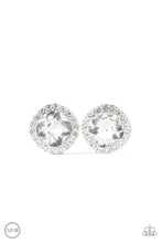 Load image into Gallery viewer, Paparazzi ~ Diamond Duchess ~ White Clip-On Earrings - Klassy Jewelz Boutique